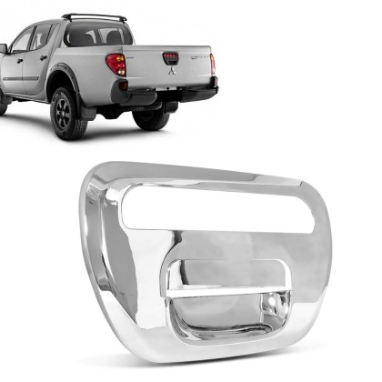 Aplique de Maçaneta Traseira Mitsubishi L200 Triton 2008 a 2013 Cromado Aplique de Maçaneta Traseira Mitsubishi L200 Triton 2008 a 2013 Cromado