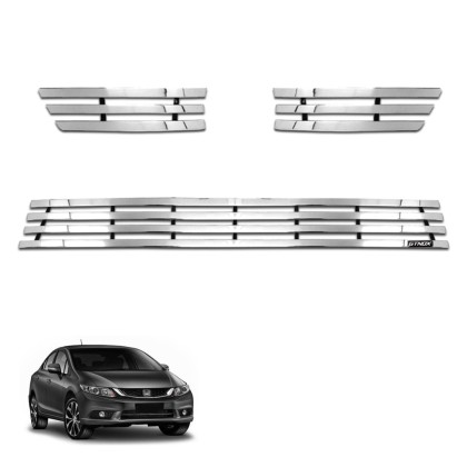 Sobre Grade Civic 2015 2016 Aço Inox Cromada Filetada Maxx Sobre Grade Civic 2015 2016 Aço Inox Cromada Filetada Maxx
